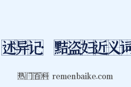 述异记·黠盗妇近义词是什么意思的图片